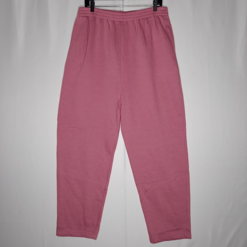 Flurries Vtg 80s Women Sweatpants 2X Pink Hi-Rise Drawstring Jogger